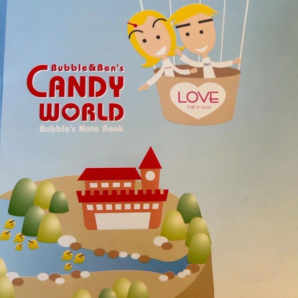 Vintage 90s Bubble & Ben’s Candy World Notebook Y2K Cute Asian Stationary Kawaii